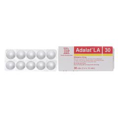 Adalat LA 30mg - Điều trị tăng huyết áp, đau thắt ngực ổn định (Hộp 3 vỉ x 10 viên)