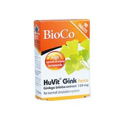 Thực phẩm bảo vệ sức khỏe BioCo HuVit Gink forte - Hỗ trợ hoạt huyết, hỗ trợ làm tan cục máu đông, hỗ trợ tăng cường lưu thông máu lên não (Hộp 90 viên)