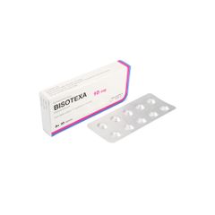 Bisotexa 10mg - Điều trị tăng huyết áp, đau thắt ngực, suy tim mạn tính ổn định (Hộp 3 vỉ x 10 viên nén)