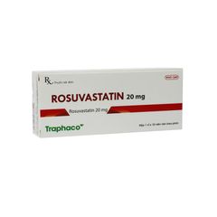 Rosuvastatin 20 mg - Giảm nồng độ lipid và giảm nguy cơ mắc bệnh tim mạch (Hộp 1 vỉ x 10 viên)