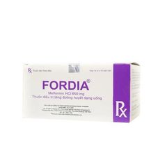 Fordia 850mg - Điều trị đái tháo đường type 2 (Hộp 10 vỉ x 10 viên)