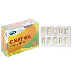 Enat 400 - Điều trị và dự phòng tình trạng thiếu Vitamin E (Hộp 3 vỉ x 10 viên)