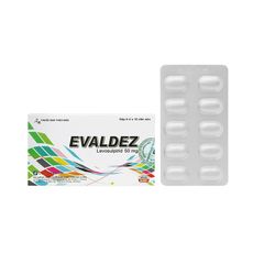 Evaldez-50mg - Điều trị triệu chứng khó tiêu, nôn và buồn nôn, tâm thần phân liệt (Hộp 6 vỉ x 10 viên)