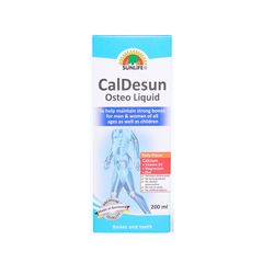 Thực phẩm bảo vệ sức khỏe SUNLIFE CalDeSun Osteo Liquid - Bổ sung canxi, magie, kẽm và vitamin D3, giúp xương chắc khỏe (Chai 200ml)