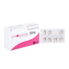 Utrogestan 200mg - Chỉ định trong rối loạn nội tiết, vô sinh, dọa sảy thai (Hộp 15 viên)