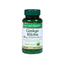 Thực phẩm bảo vệ sức khỏe GINKGO BILOBA 60mg - Hỗ trợ tăng cường tuần hoàn máu não, hỗ trợ giảm ù tai, chóng mặt, đau đầu (Hộp 60 viên)