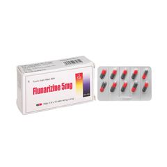 Flunarizine 5mg - Điều trị dự phòng cơn đau nửa đầu trong trường hợp các biện pháp điều trị khác không có hiệu quả hoặc kém dung nạp (Hộp 3 vỉ x 10 viên)