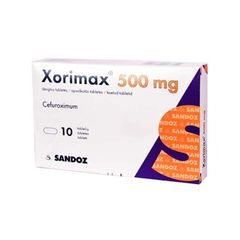 Xorimax 500mg Sandoz - Điều trị các nhiễm khuẩn (Hộp 1 vỉ x 10 viên)