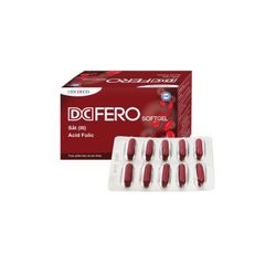 DCFERO SOFTGEL - Hỗ trợ tăng khả năng tạo máu, hỗ trợ giảm thiếu máu do thiếu sắt (Hộp 5 vỉ x 10 viên)