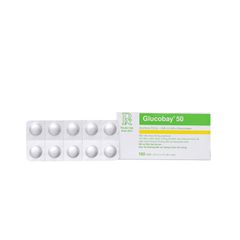 Glucobay 50mg - Điều trị đái tháo đường tuýp 2 (Hộp 10 vỉ x 10 viên)