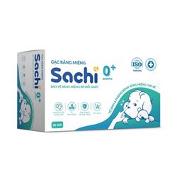 Gạc răng miệng Sachi O+ - Bảo vệ răng miệng bé mỗi ngày (Hộp 30 gói)