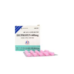 Ibuprofen 600mg - Điều trị các cơn đau từ nhẹ đến trung bình, sốt và kháng viêm (Hộp 10 vỉ x 10 viên)