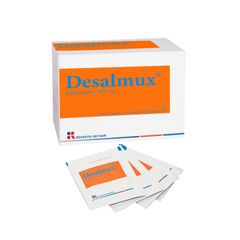 Desalmux 375mg - Điều trị các rối loạn về tiết dịch trong các bệnh đường hô hấp (Hộp 12 gói x 3g)