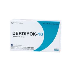 Derdiyok 10mg - Điều trị hỗ trợ bệnh hen mạn tính, giảm triệu chứng ở bệnh nhân viêm mũi dị ứng theo mùa (Hộp 3 vỉ x 10 viên)