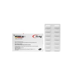 Efexor XR 75mg - Điều trị rối loạn trầm cảm, rối loạn lo âu toàn thể, rối loạn lo âu xã hội (Hộp 2 vỉ x 14 viên nang phóng thích kéo dài)