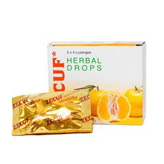 Viên ngậm Zecuf Herbal Drop (Orange) - Giúp ấm họng, nhuận phế , hỗ trợ giảm triệu chứng ho (Hộp 5 vỉ x 4 viên)