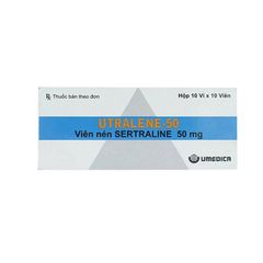 Utralene-50mg - Điều trị rối loạn trầm cảm nặng, rối loạn lo âu và nhiều tình trạng tâm thần khác (Hộp 10 vỉ x 10 viên)