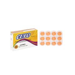 Cufo Lozenges (Lemon) - Hỗ trợ điều trị triệu chứng trong nhiễm khuẩn miệng và họng (Hộp 2 vỉ x 12 viên)