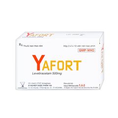 Yafort 500mg - Điều trị động kinh (Hộp 3 vỉ x 10 viên)