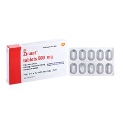 Zinnat 500mg - Điều trị nhiễm khuẩn (Hộp 1 vỉ 10 viên)