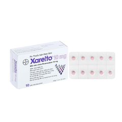 Xarelto 10mg - Phòng ngừa thuyên tắc huyết khối tĩnh mạch (Hộp 1 vỉ x 10 viên)