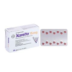 Xarelto 15mg - Dự phòng và điều trị huyết khối (Hộp 1 vỉ x 14 viên)