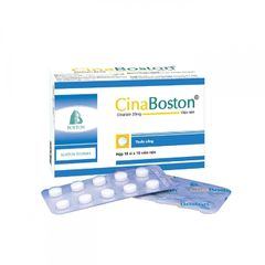 Cinaboston 25mg - Phòng say tàu xe (Hộp 10 vỉ x 10 viên)