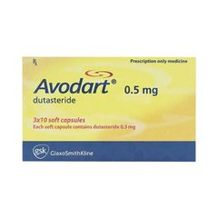 Avodart 0,5mg - Điều trị và phòng ngừa sự tiến triển của bệnh tăng sản lành tính tuyến tiền liệt (Hộp 3 vỉ x 10 viên) (CSCN)