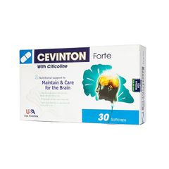 Thực phẩm bảo vệ sức khỏe Cevinton Forte With Citicoline - Giúp hoạt huyết làm tan cục máu đông (Hộp 30 viên)