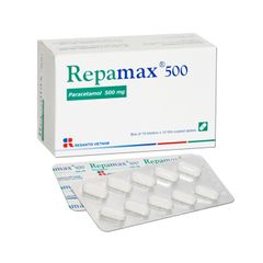Repamax 500mg - Điều trị các triệu chứng sốt và đau nhức từ nhẹ đến vừa (Hộp 10 vỉ x 10 viên)