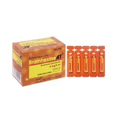 Bromhexine A.T - Hỗ trợ làm loãng đàm trong bệnh lý hô hấp (Hộp 30 ống x 5ml)