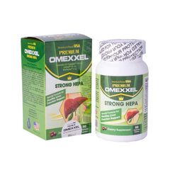 Thực phẩm bảo vệ sức khỏe Premium Omexxel Strong Hepa - Hỗ trợ bảo vệ gan khỏe mạnh (Hộp 1 chai 60 viên)