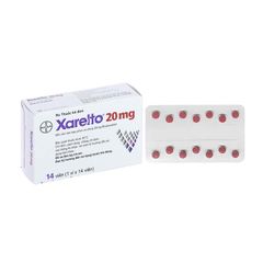 Xarelto 20mg - Dự phòng và điều trị huyết khối (Hộp 1 vỉ x 14 viên)