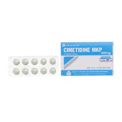 Cimetidine MKP 300mg - Điều trị loét dạ dày-tá tràng, bệnh trào ngược dạ dày - thực quản (Hộp 10 vỉ x 10 viên bao phim)