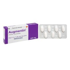 Augmentin 625mg - Điều trị các nhiễm khuẩn do vi khuẩn nhạy cảm (Hộp 2 vỉ x 7 viên)