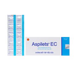 Aspilets EC 80mg - Phòng ngừa nguy cơ đột quỵ, nhồi máu cơ tim (Hộp 10 vỉ x 10 viên)