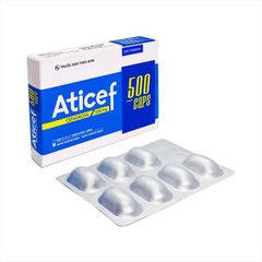 Aticef 500 caps - Điều trị các nhiễm khuẩn (Hộp 2 vỉ x 7 viên)