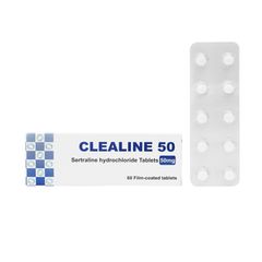 Clealine 50mg - Điều trị rối loạn trầm cảm nặng, rối loạn lo âu và nhiều tình trạng tâm thần khác (Hộp 6 vỉ x 10 viên)