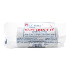 Băng thun y tế 3 móc Bảo Thạch - Nén ép, cầm máu, cố định khớp (Gói 1 cuộn kích thước: 0.1m x 3m)