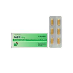 Carsil 90mg - Điều trị viêm gan, xơ gan, gan nhiễm mỡ, nhiễm độc gan (Hộp 5 vỉ x 6 viên nang cứng)