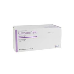 Crinone 8% - Điều trị các rối loạn liên quan đến sự thiếu hụt progesterone (Hộp 15 ống tra thuốc)