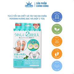 FOOT PEELING PACK - PERORIN (MINT) – Túi ủ giúp làm sạch da, loại bỏ tế bào da chết ở chân; Giúp dưỡng ẩm, làm sáng và làm mềm mịn da vùng bàn chân (Hộp 2 túi)