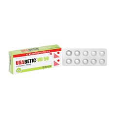 Usabetic-VG 50 - Điều trị đái tháo đường (Hộp 3 vỉ x 10  Viên nén bao phim)