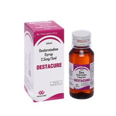 Destacure 2,5mg/5ml - Điều trị viêm mũi dị ứng, mề đay tự phát mạn tính (Hộp 1 chai 60ml)
