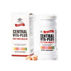 Thực phẩm bảo vệ sức khỏe Central Vita-Plus - Bổ sung vitamin và muối khoáng cho cơ thể, tăng cường sức đề kháng (Hộp 1 chai 100 viên)