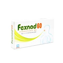 Fexnad 60 - Điều trị triệu chứng viêm mũi dị ứng, mày đay (Hộp 1 vỉ x 10 viên)