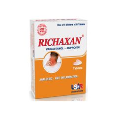 Richaxan - Điều trị viêm bao khớp, viêm khớp, đau cơ, hạ sốt (Hộp 5 vỉ x 20 viên)