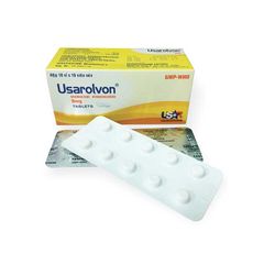 Usarolvon 8mg - Giảm độ nhớt của chất nhầy trong đường thở, tăng cường thanh thải chất nhầy (Hộp 10 vỉ x 10 viên)