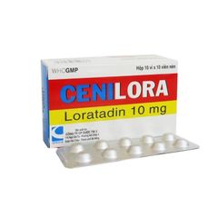 Cenilora 10mg - Kiểm soát các triệu chứng viêm mũi dị ứng, viêm kết mạc dị ứng, nổi mề đay (Hộp 10 vỉ x 10 viên)