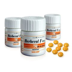 Berberal F 50mg - Điều trị các hội chứng lỵ, tiêu chảy (Chai 40 viên)